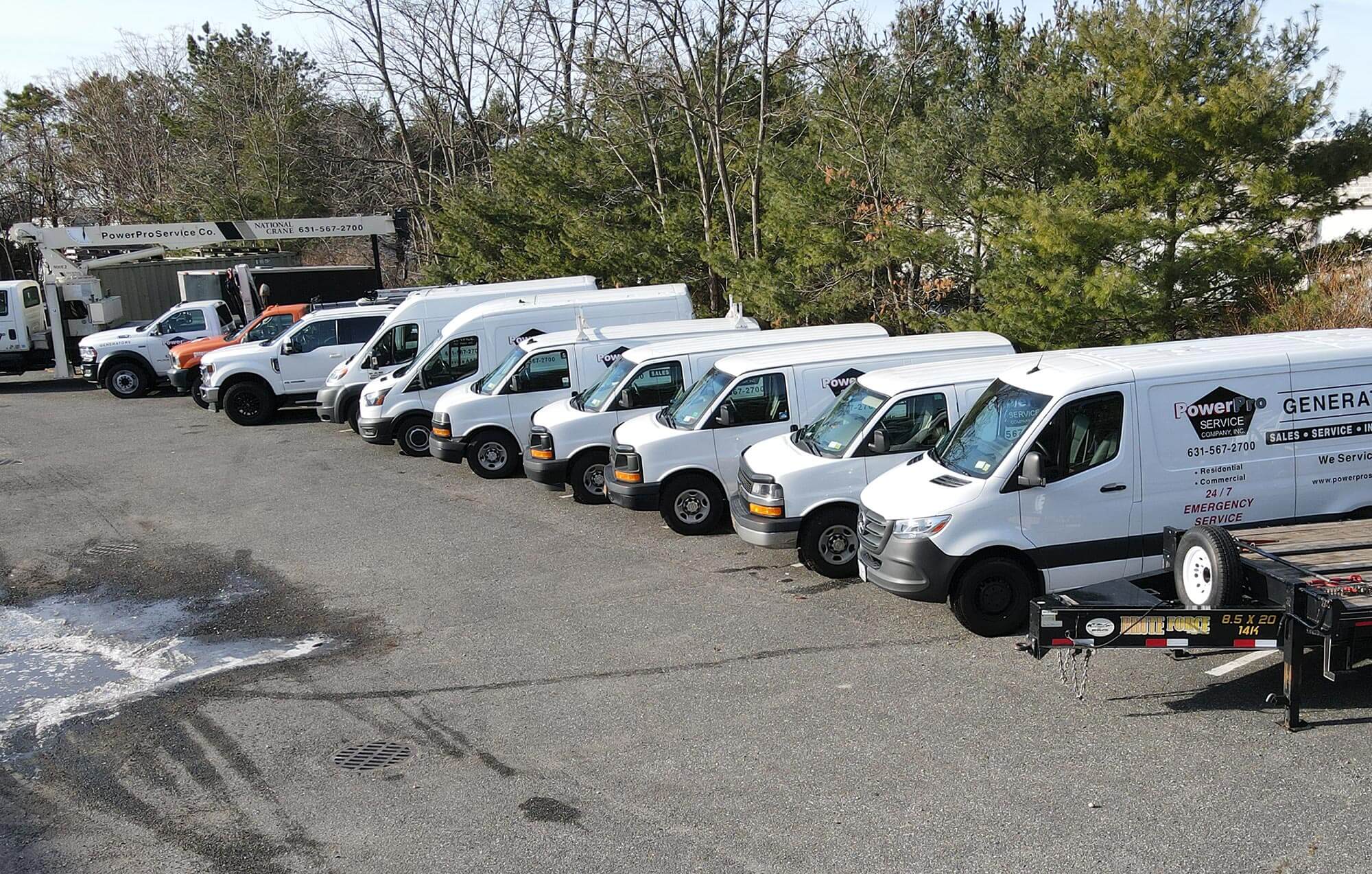fleet of PowerPro vans